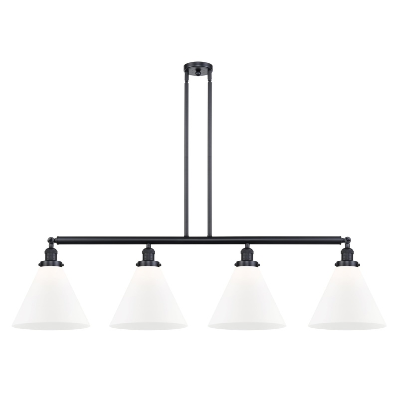 Innovations Lighting X-Large Cone 4 Light Island Light Part Of The Franklin Restoration Collection 214-BK-G41-L