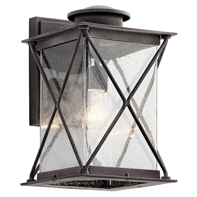 Kichler Argyle 15″ Wall Light with LED Bulb Weathered Zinc 49745WZCL18