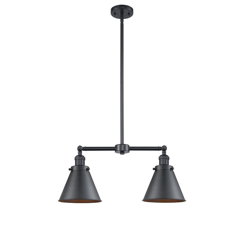 Innovations Lighting Appalachian 2 Light 23″ Island Light 209-BK-M13-BK-LED