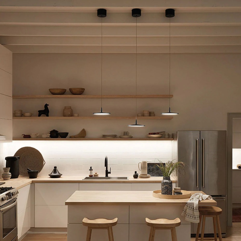 Kichler Jeno LED 3000K 9″ Pendant Matte Black 83962MBK