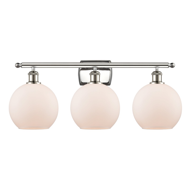 Innovations Lighting Athens 3 Light 26″ Bath Vanity Light 516-3W-PN-G121-8-LED