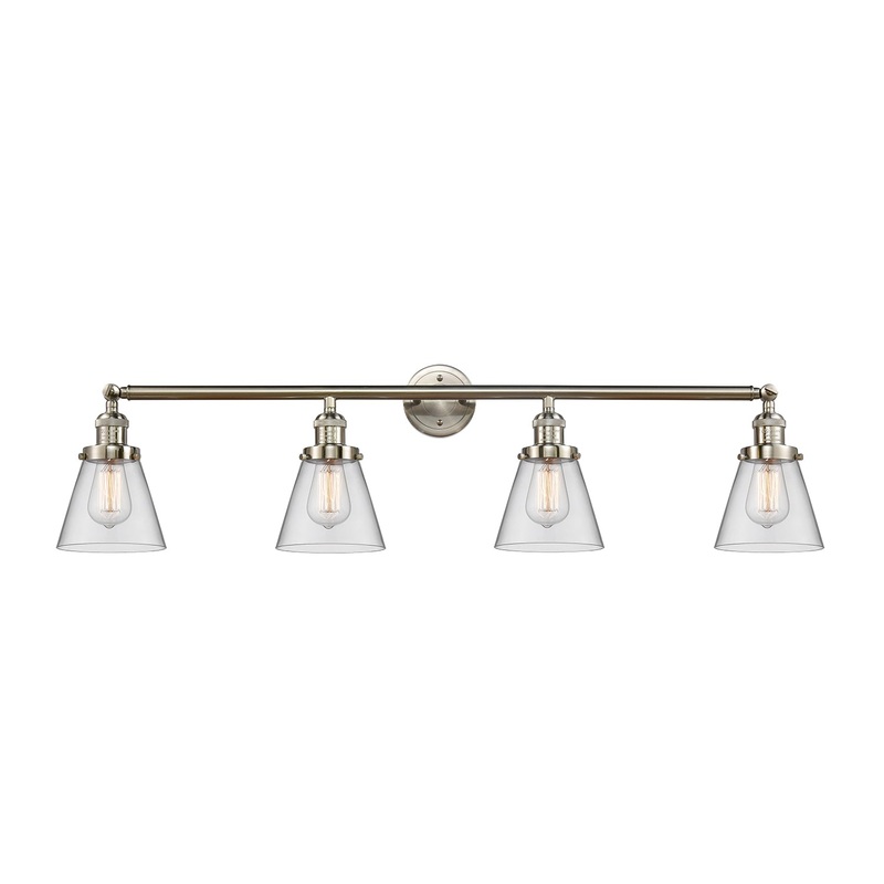 Innovations Lighting Small Cone 4 Light Bath Vanity Light Part Of The Franklin Restoration Collection 215-SN-G62-LED