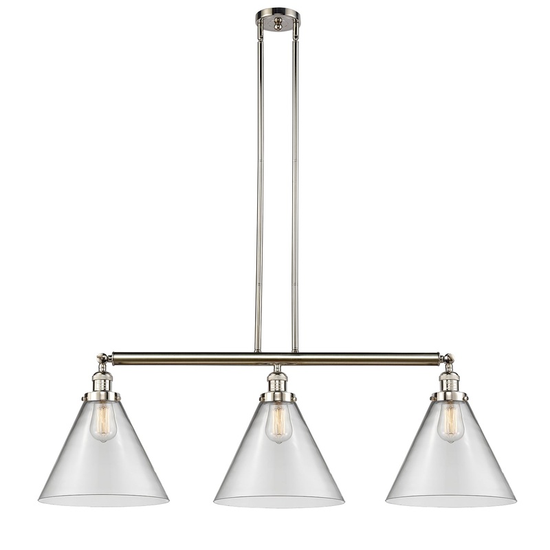 Innovations Lighting X-Large Cone 3 Light Island Light Part Of The Franklin Restoration Collection 213-PN-G42-L