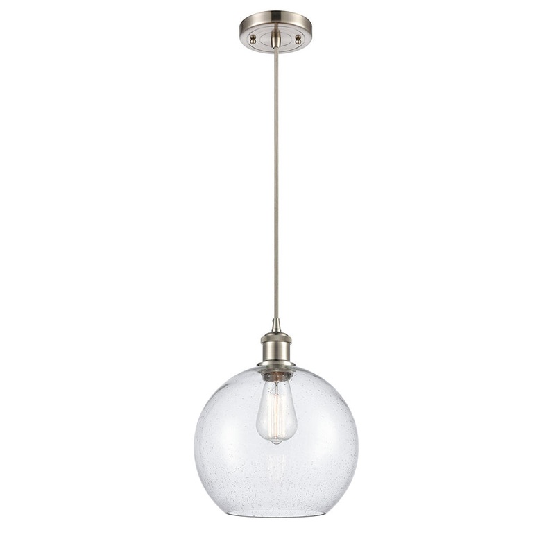 Innovations Lighting Athens 1 Light 10″ Mini Pendant 516-1P-SN-G124-10-LED