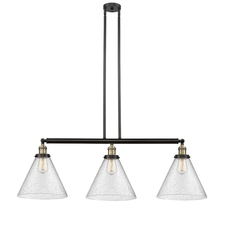 Innovations Lighting X-Large Cone 3 Light Island Light Part Of The Franklin Restoration Collection 213-BAB-G44-L