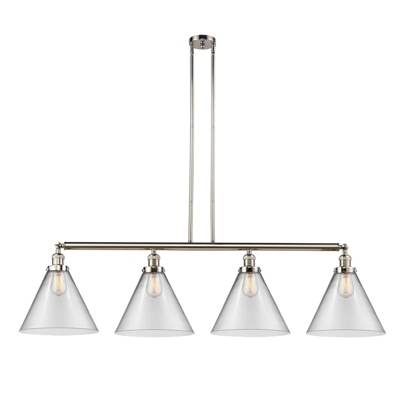 Innovations Lighting X-Large Cone 4 Light Island Light Part Of The Franklin Restoration Collection 214-PN-G42-L-LED