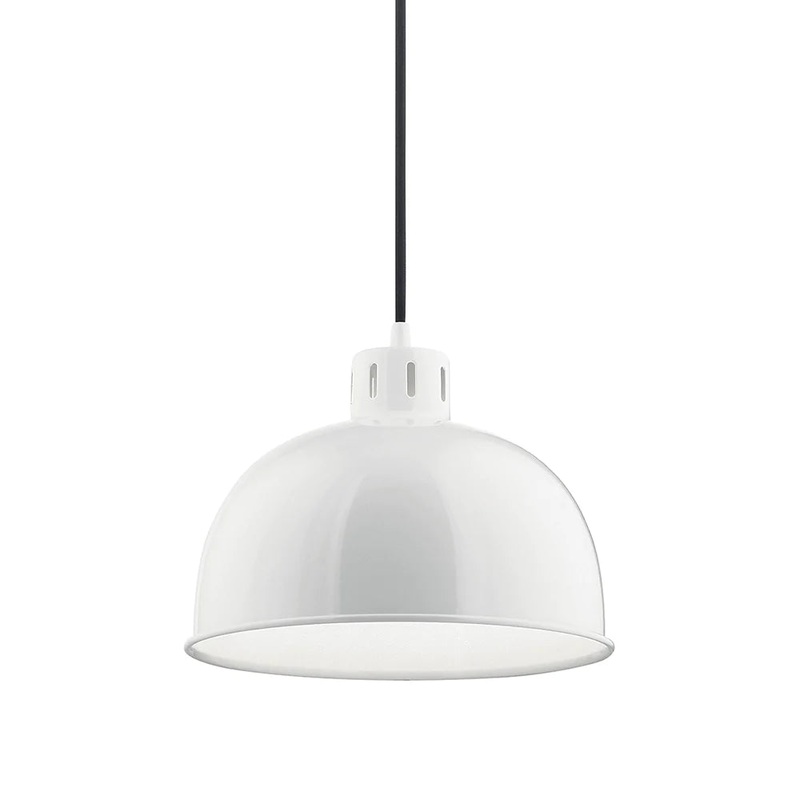Kichler Zailey 9″ 1 Light Pendant White 52152WH
