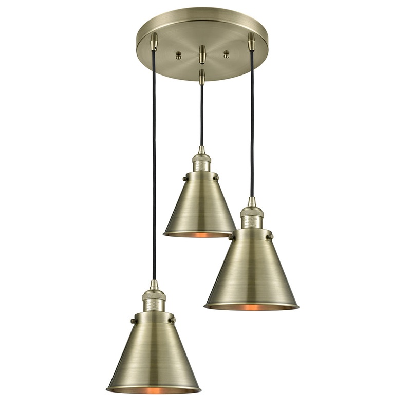 Innovations Lighting Appalachian 3 Light Multi-Pendant Part Of The Franklin Restoration Collection 211/3-AB-M13-AB