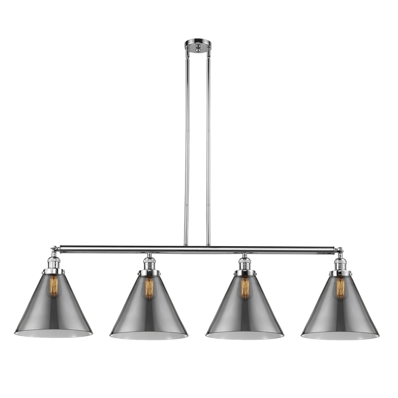 Innovations Lighting X-Large Cone 4 Light Island Light Part Of The Franklin Restoration Collection 214-PC-G43-L-LED