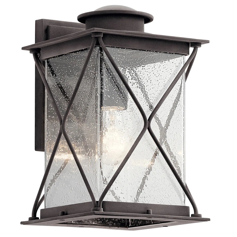 Kichler Argyle 12.75″ 1 Light Wall Light with LED Bulbs Weathered Zinc 49744WZCL18