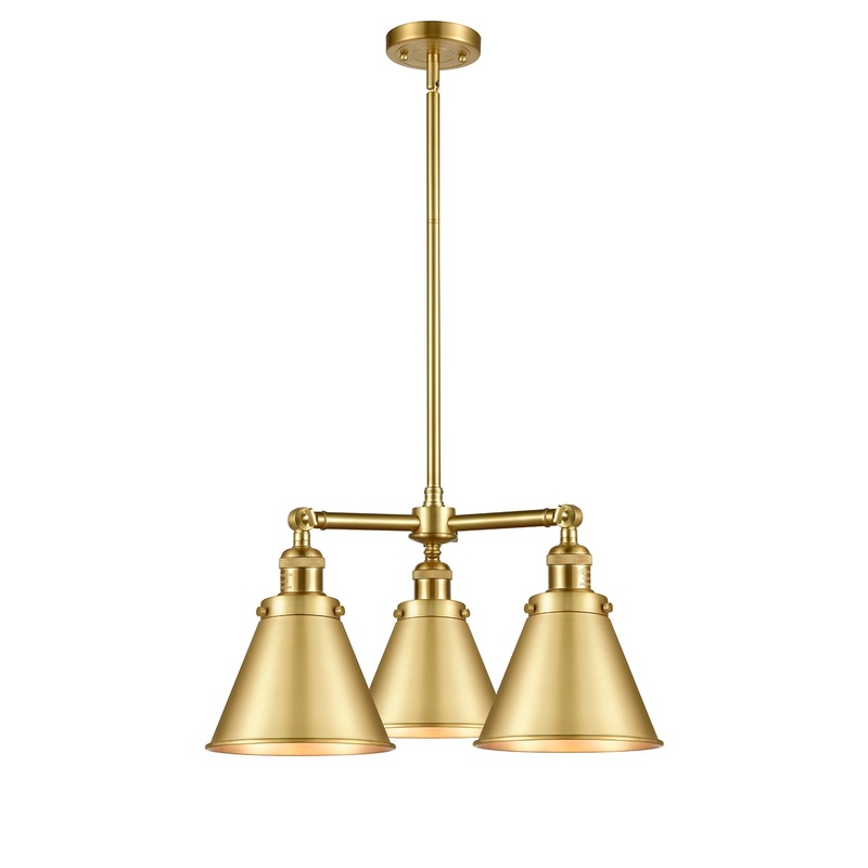 Innovations Lighting Appalachian 3 Light Chandelier Part Of The Franklin Restoration Collection 207-SG-M13-SG-LED