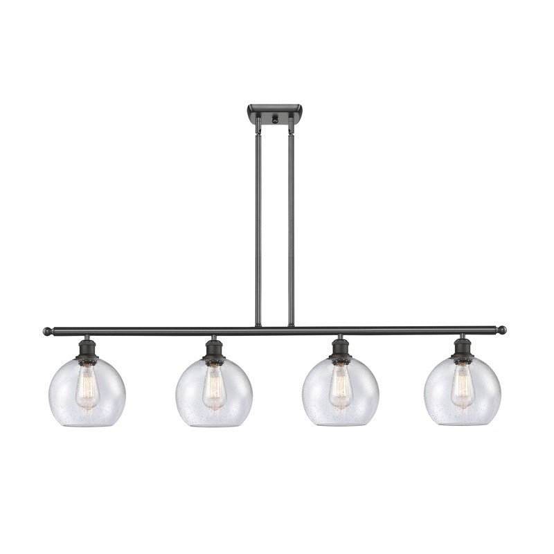 Innovations Lighting Athens 4 Light 48″ Island Light 516-4I-OB-G124-8-LED