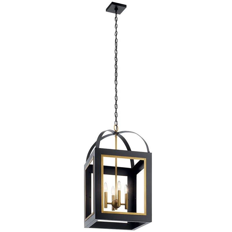 Kichler Vath 16″ 4 Light Foyer Pendant Black 52029BK