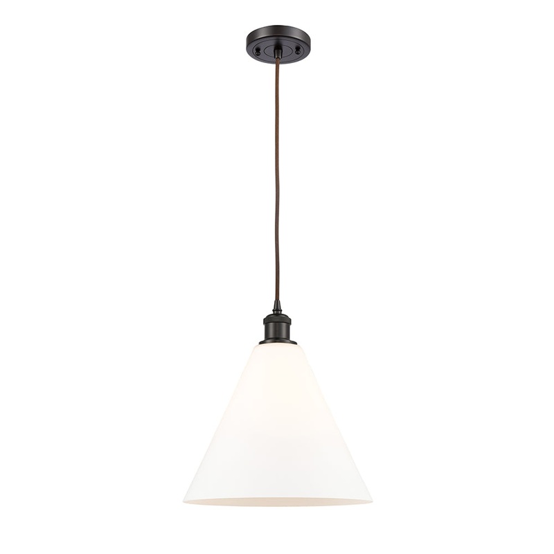 Innovations Lighting Ballston Cone 1 Light  12″ Mini Pendant 516-1P-OB-GBC-121