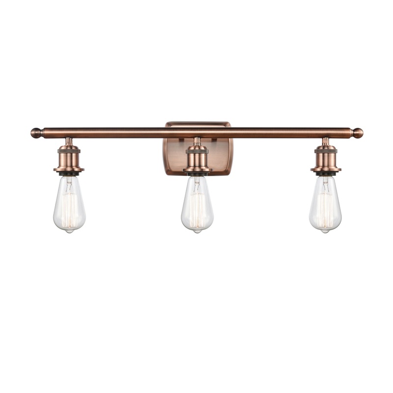 Innovations Lighting Bare Bulb 3 Light Bath Vanity Light Part Of The Ballston Collection 516-3W-AC-LED