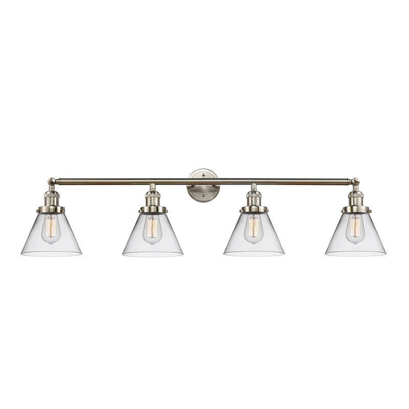 Innovations Lighting Large Cone 4 Light Bath Vanity Light Part Of The Franklin Restoration Collection 215-SN-G42-LED
