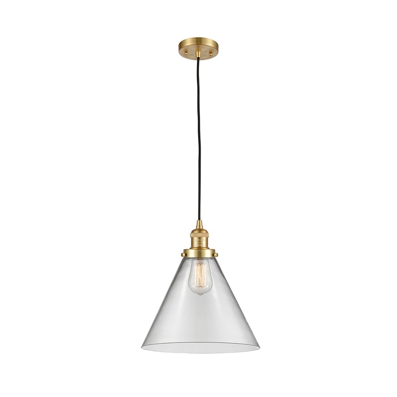 Innovations Lighting X-Large Cone 1 Light Mini Pendant Part Of The Franklin Restoration Collection 201C-SG-G42-L-LED