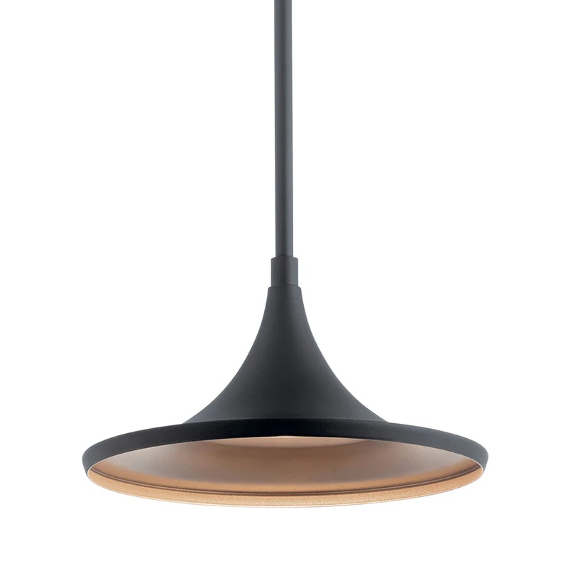 Kichler Elias LED 3000K 11″ Pendant Textured Black 59030BKTLED