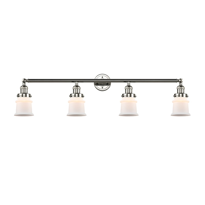 Innovations Lighting Small Canton 4 Light Bath Vanity Light Part Of The Franklin Restoration Collection 215-PN-G181S-LED
