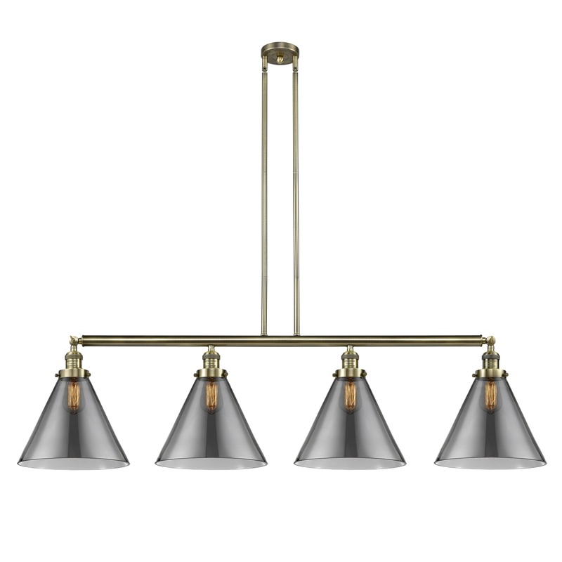 Innovations Lighting X-Large Cone 4 Light Island Light Part Of The Franklin Restoration Collection 214-AB-G43-L-LED