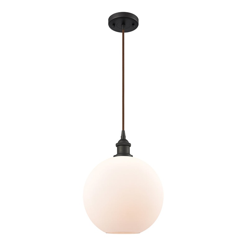 Innovations Lighting Athens 1 Light 10″ Mini Pendant 516-1P-OB-G121-10-LED