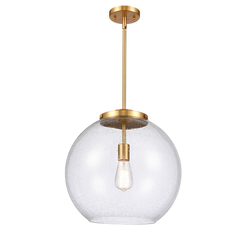 Innovations Lighting Athens 1 Light 13.75″ Pendant 221-1S-SG-G124-16-LED