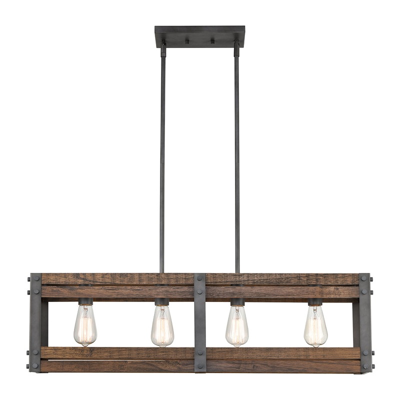 Innovations Lighting Austin 4 Light 36″ Island Light 435-4I-AG-LED