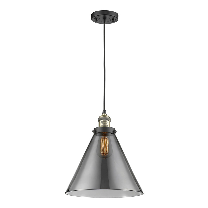 Innovations Lighting X-Large Cone 1 Light Mini Pendant Part Of The Franklin Restoration Collection 201C-BAB-G43-L