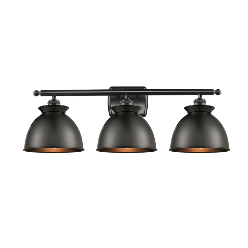 Innovations Lighting Adirondack 3 Light Bath Vanity Light Part Of The Ballston Collection 516-3W-BK-M14-BK
