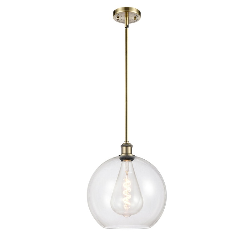 Innovations Lighting Athens 1 Light 11.75″ Mini Pendant 516-1S-AB-G122-12