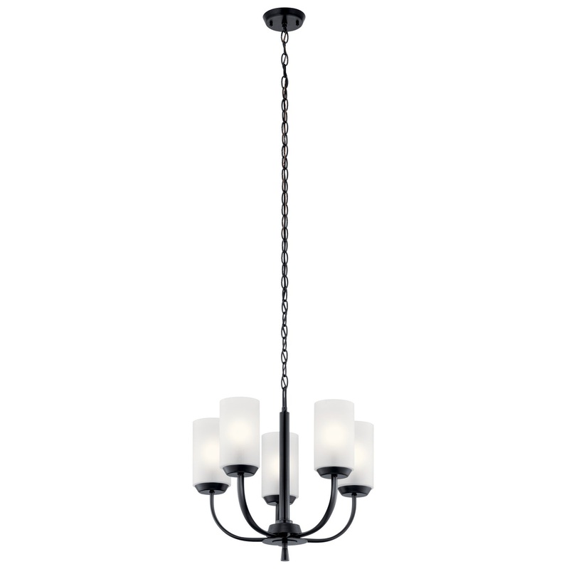 Kennewick Chandelier with Etched Glass