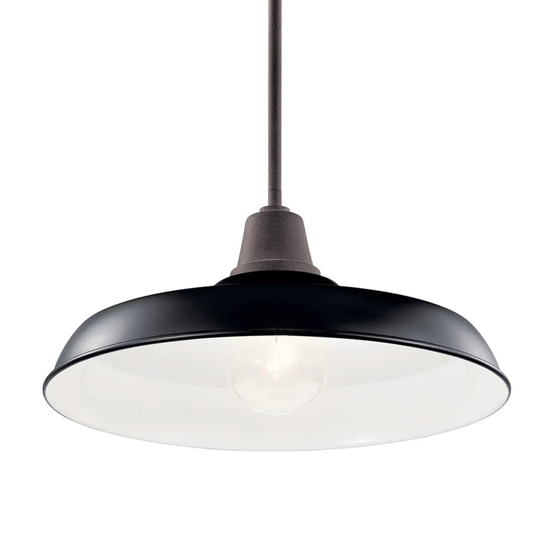 Kichler Pier 1 Light 16″ Convertible Pendant Black 49993BK