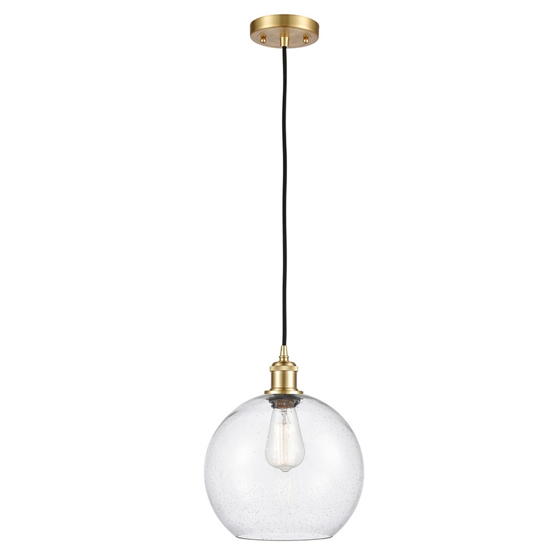 Innovations Lighting Athens 1 Light 10″ Mini Pendant 516-1P-SG-G124-10-LED