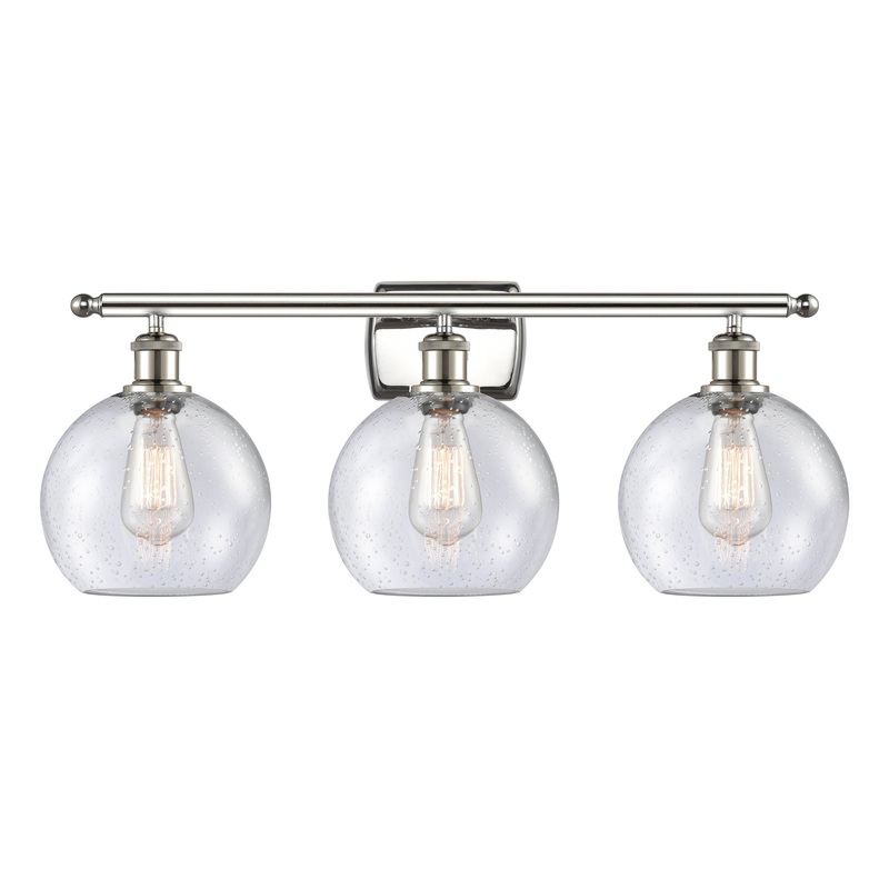 Innovations Lighting Athens 3 Light 26″ Bath Vanity Light 516-3W-PN-G124-8-LED