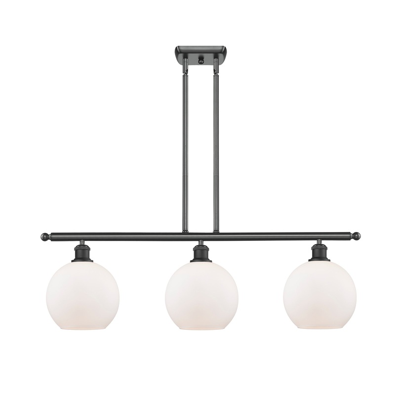 Innovations Lighting Athens 3 Light 36″ Island Light 516-3I-BK-G121-8-LED