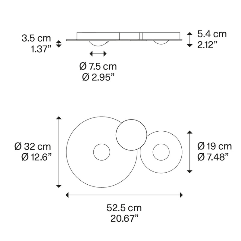 Bugia Double Ceiling Flush Light