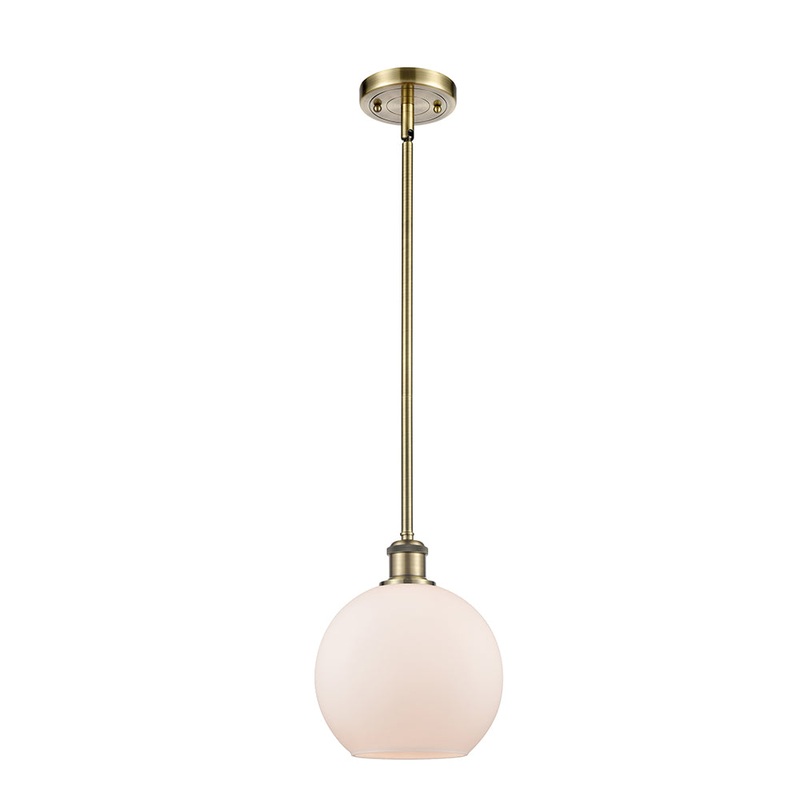 Innovations Lighting Athens 1 Light 8″ Mini Pendant 516-1S-AB-G121-8