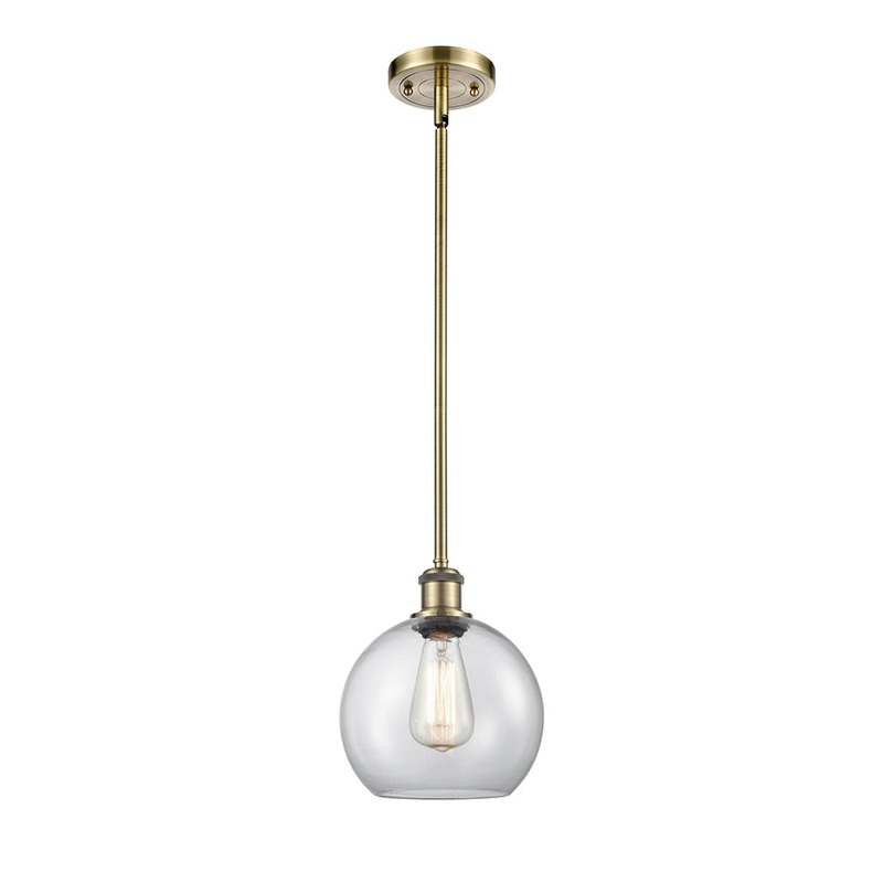 Innovations Lighting Athens 1 Light 8″ Mini Pendant 516-1S-AB-G122-8-LED