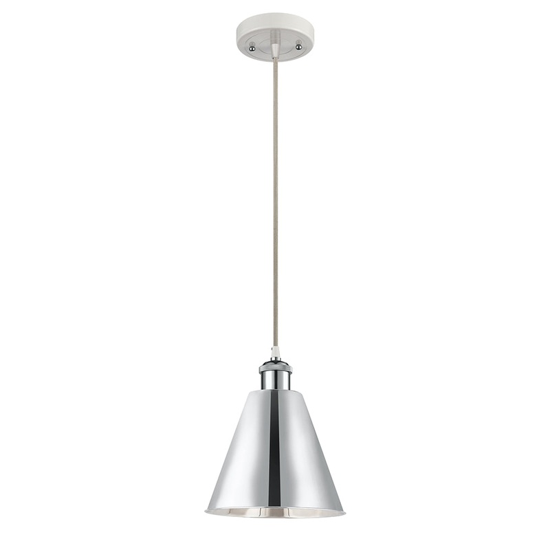 Innovations Lighting Ballston Cone 1 Light” Mini Pendant 516-1P-WPC-MBC-8-PC-LED