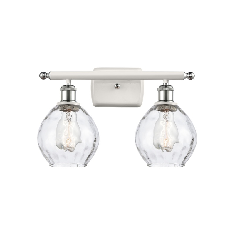 Innovations Lighting Small Waverly 2 Light Bath Vanity Light Part Of The Ballston Collection 516-2W-WPC-G362-LED