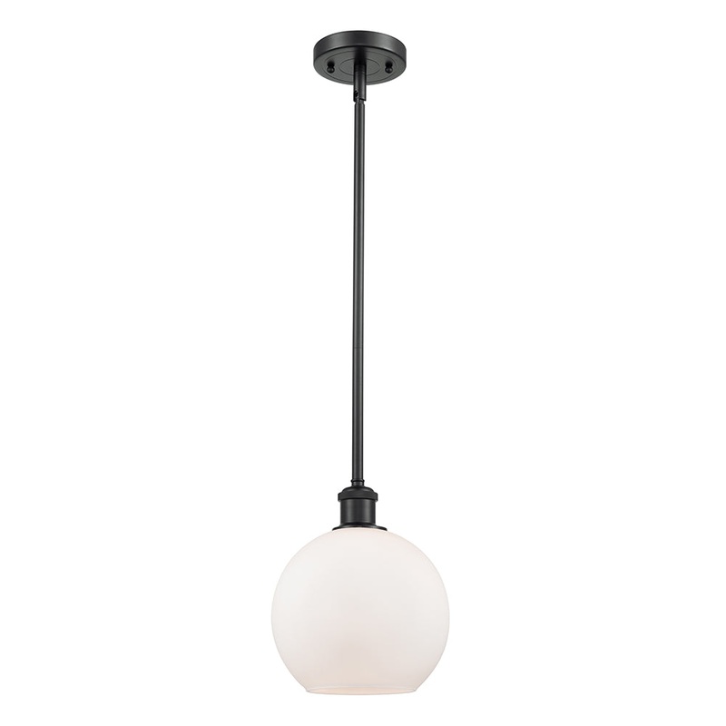 Innovations Lighting Athens 1 Light 8″ Mini Pendant 516-1S-BK-G121-8