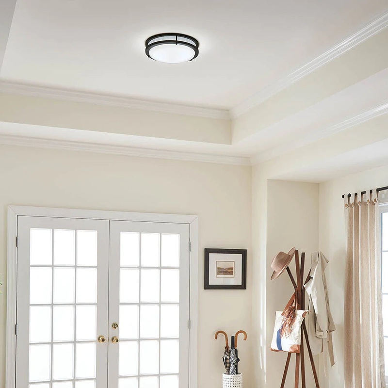 Kichler Avon 14″ LED Flush Mount Olde Bronze 10769OZLED