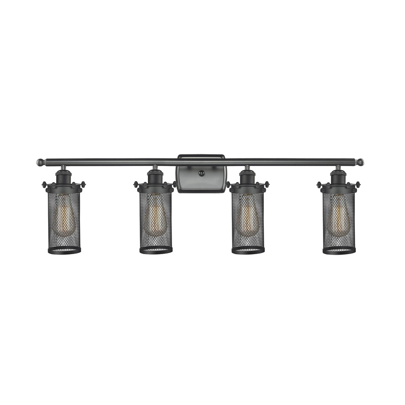 Innovations Lighting Bleecker 4 Light Bath Vanity Light Part Of The Austere Collection 516-4W-BK-CE219-LED