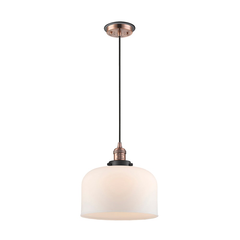 Innovations Lighting X-Large Bell 1 Light Mini Pendant Part Of The Franklin Restoration Collection 201CBP-ACBK-G71-L