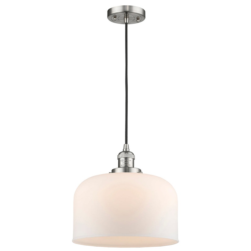 Innovations Lighting X-Large Bell 1 Light Mini Pendant Part Of The Franklin Restoration Collection 201C-SN-G71-L-LED