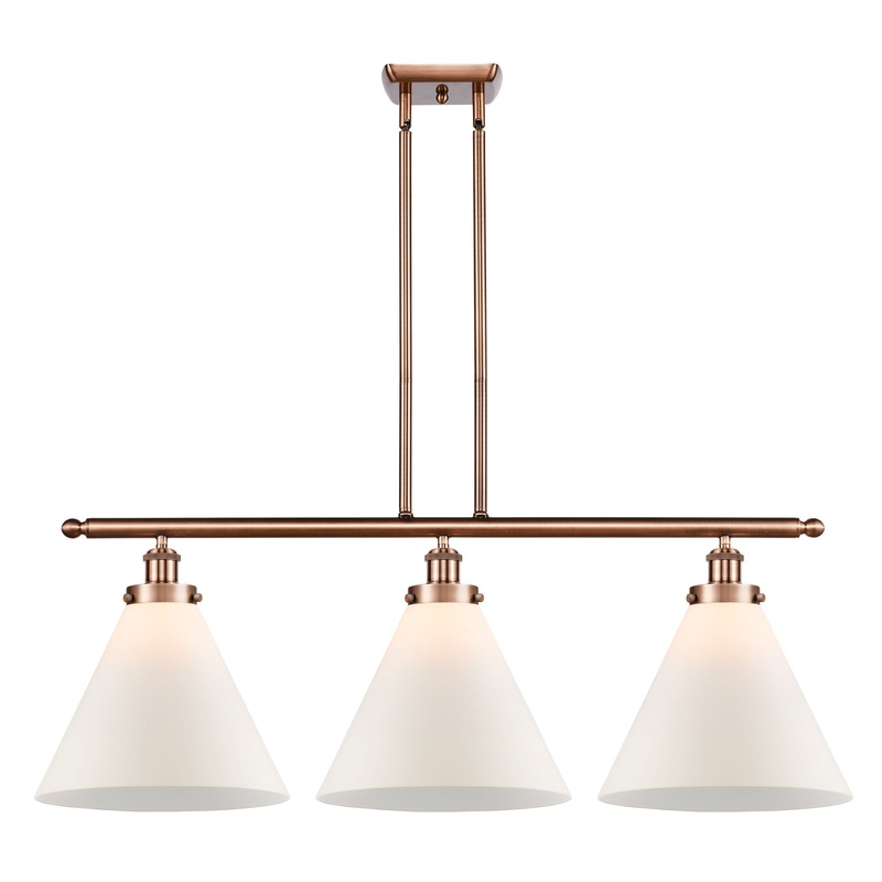 Innovations Lighting X-Large Cone 3 Light Island Light Part Of The Ballston Collection 916-3I-AC-G41-L-LED