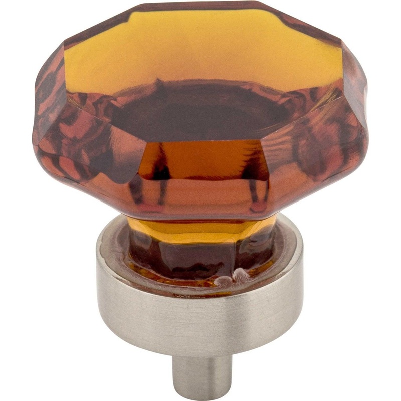 Wine Octagon Crystal Knob