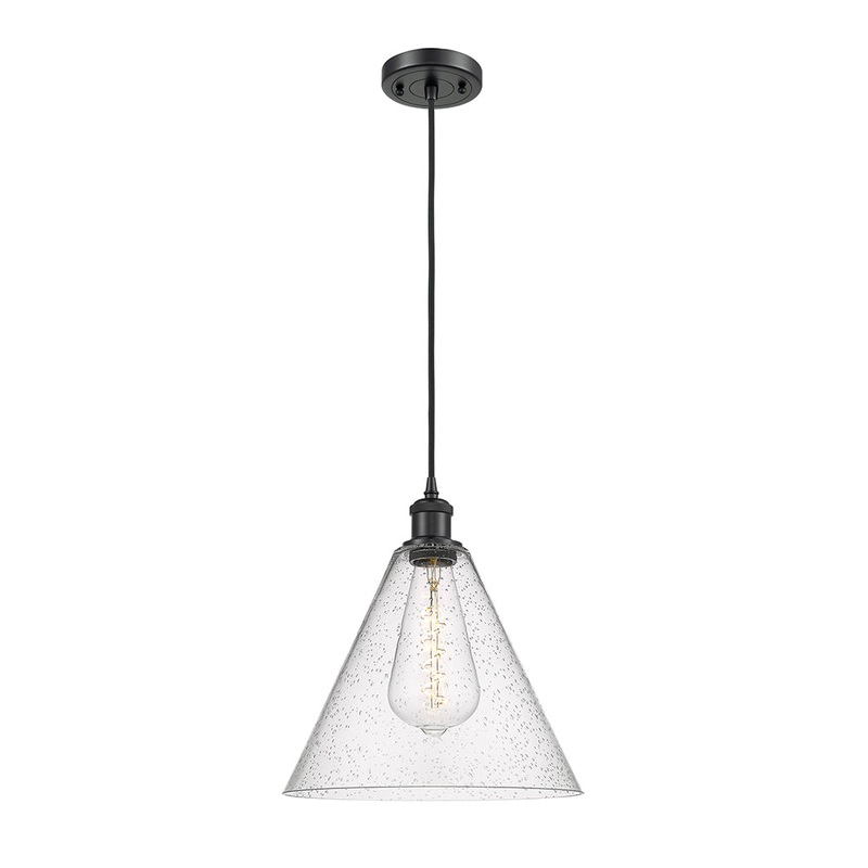 Innovations Lighting Ballston Cone 1 Light  12″ Mini Pendant 516-1P-BK-GBC-124