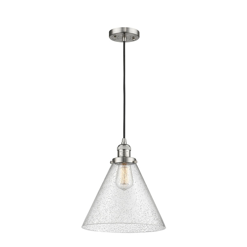 Innovations Lighting X-Large Cone 1 Light Mini Pendant Part Of The Franklin Restoration Collection 201C-SN-G44-L
