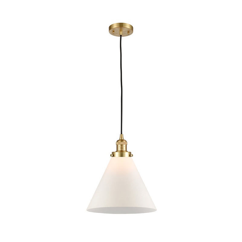 Innovations Lighting X-Large Cone 1 Light Mini Pendant Part Of The Franklin Restoration Collection 201C-SG-G41-L